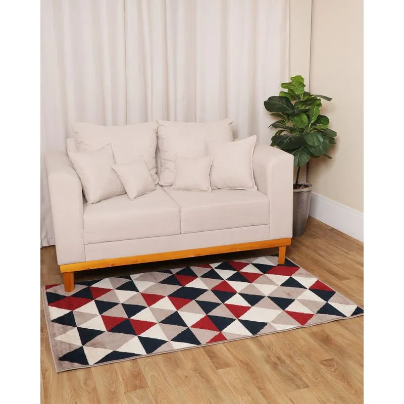 Tapete Renaissance Verona 100cm x 150cm Estampa Geométrica Bege UN