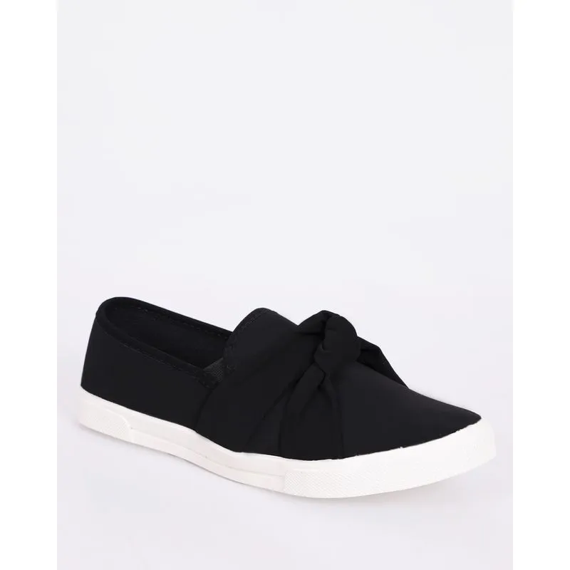 Tênis Feminino Giovanna Dias Slip On Nobuck Com Nó Preto 40