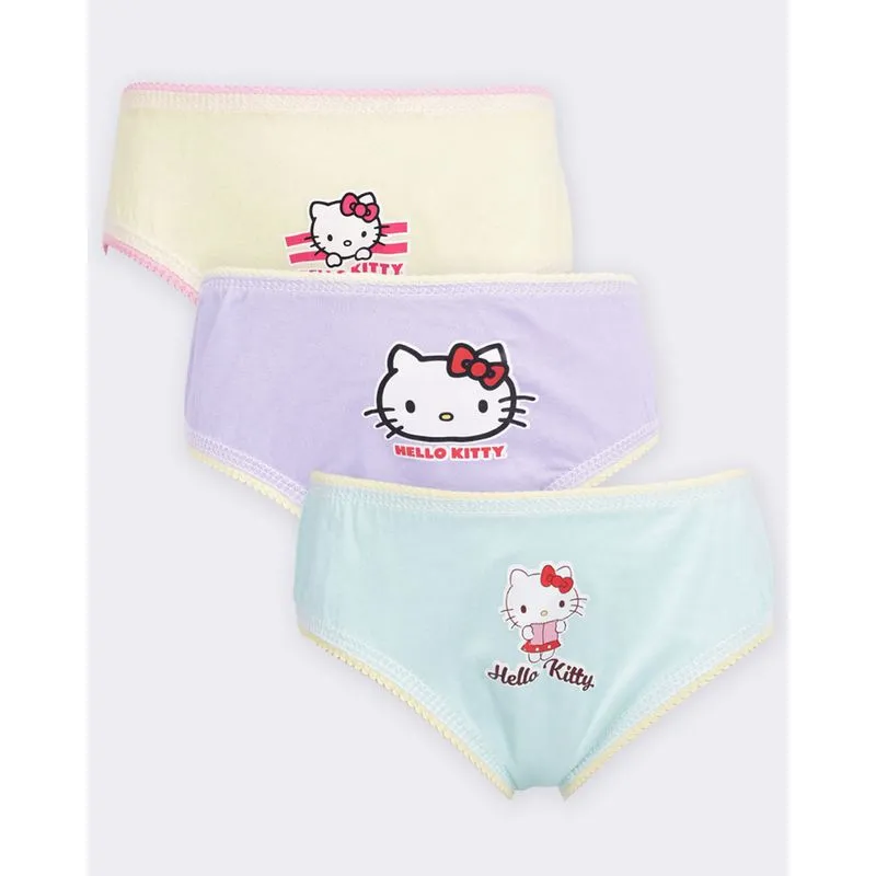 Kit 3 Calcinhas Infantil Biquíni Hello Kitty Estampa E Cores Sortidas 10