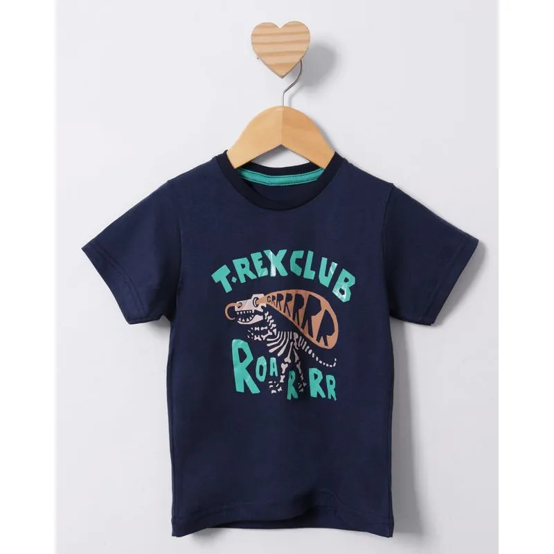 Camiseta Bebê Manga Curta Estampa Marinho 3