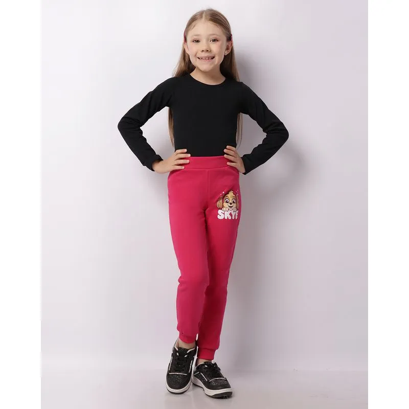 Calça Moletom Infantil Skye Patrulha Canina Rosa 8