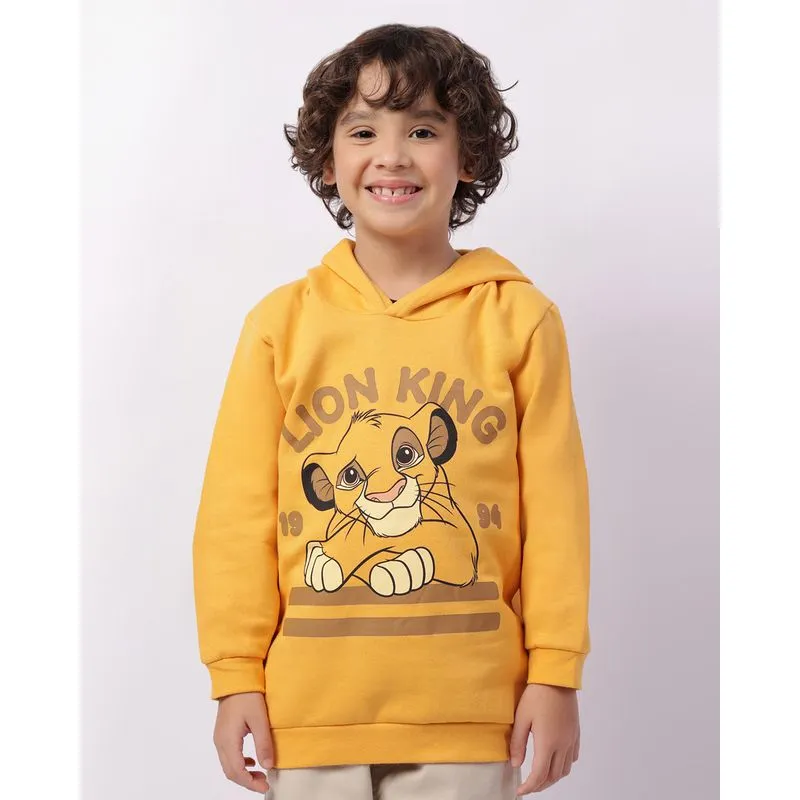 Blusão Moletom Infantil Disney Simba O Rei Leão Mostarda 8