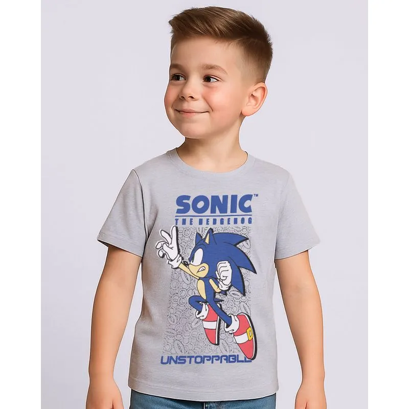 COMERCIAL - INATIVAR (EMAIL 08/07/26) Camiseta Infantil Sonic Manga Curta Cinza 10