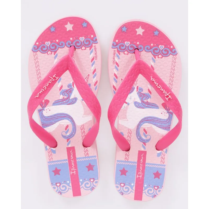 Chinelo Ipanema Infantil Estampa Unicórnio Rosa 25/26