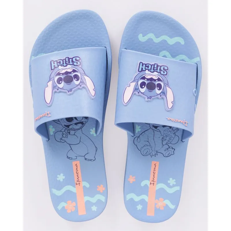 Chinelo Ipanema Feminino Slide Estampa Stitch Azul 36