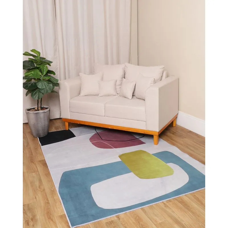Tapete Crystal Velvet Camesa 140cm x 200cm Estampado Cinza UN