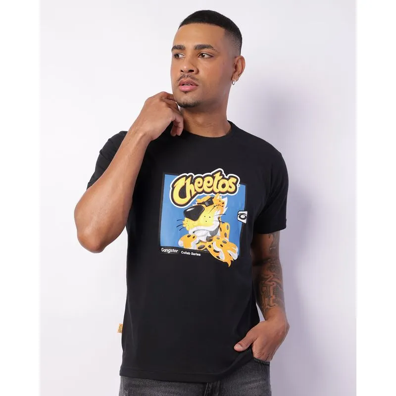 Camiseta Masculina Manga Curta Gangster Cheetos Preta M