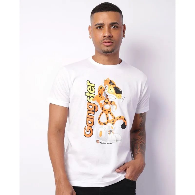 Camiseta Masculina Manga Curta Gangster Cheetos Branca G