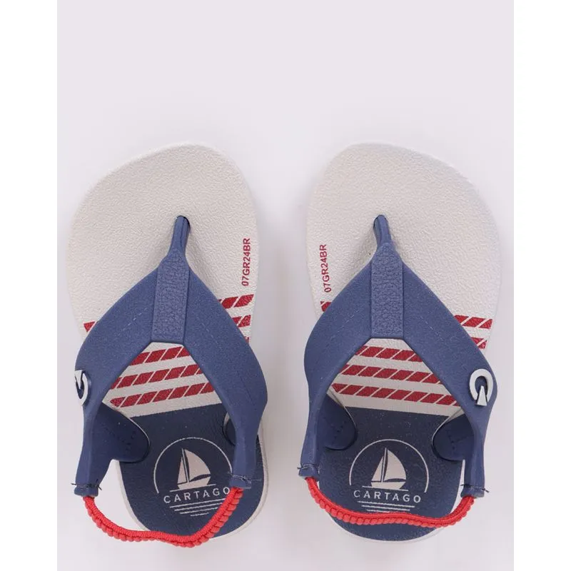 Chinelo Bebê Cartago Com Elástico Azul 25