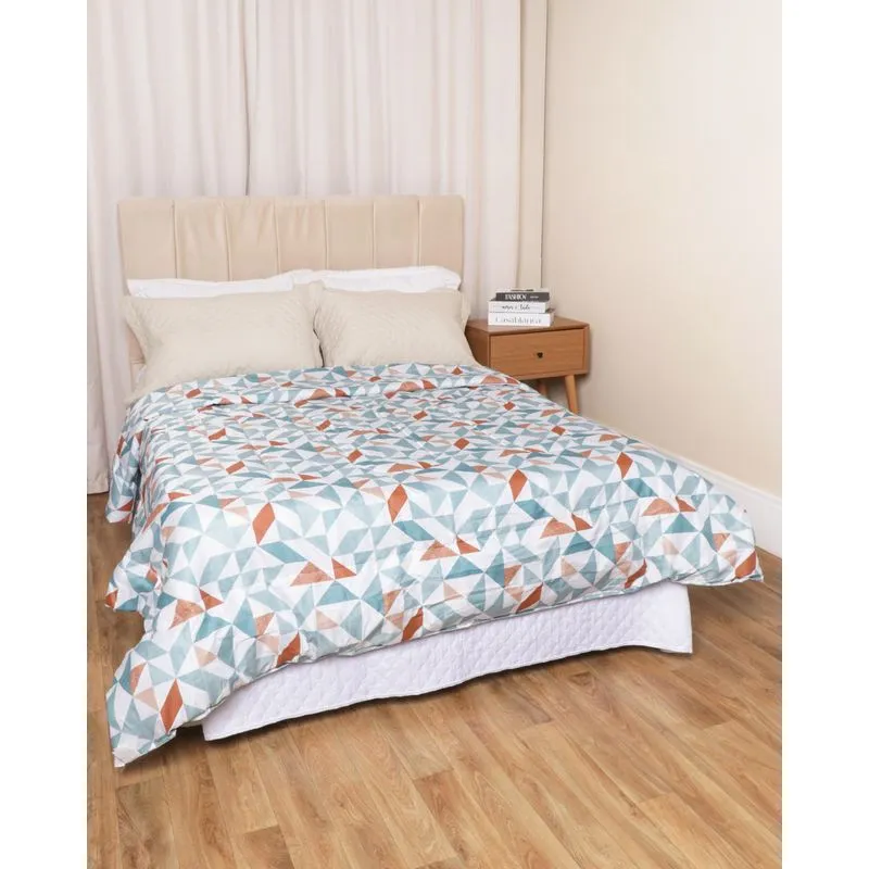 Edredom Casal Andreza 180cmx210cm Dupla Face Estampado Verde UN