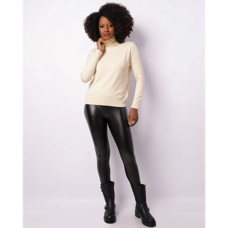 Calça Feminina Berry & Co. Legging PU Preta G