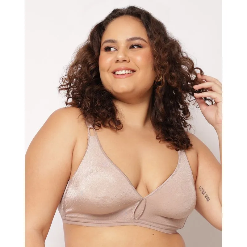 Sutiã Plus Size Feminino DeMillus Texturizado com Base Bege 46