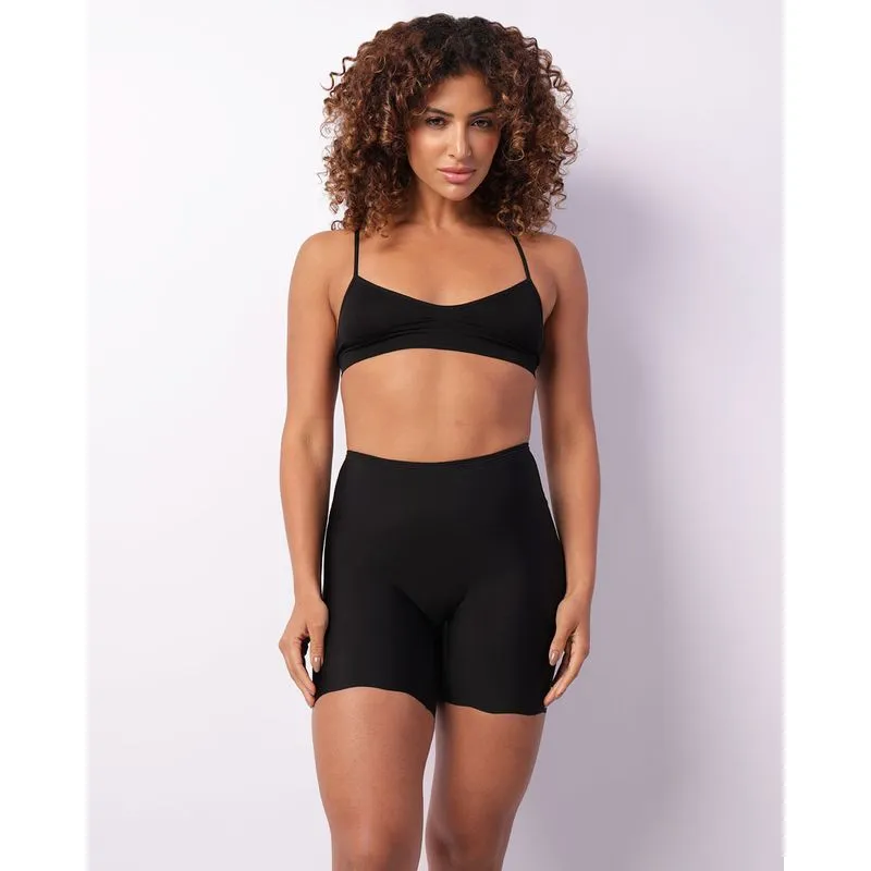 Bermuda Feminina DeMillus Sem Costura Preta XG