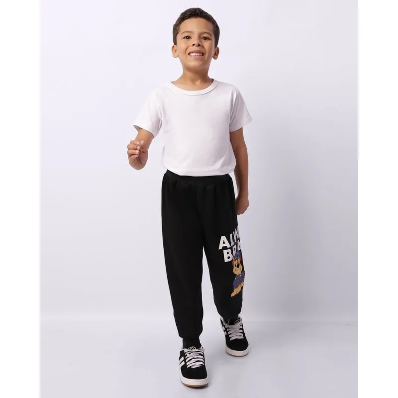 Calça Moletom Infantil Jogger Patrulha Canina Preta 8