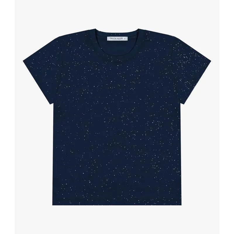 Blusa Infantil Feminina Com Glitter Trick Nick Azul 8