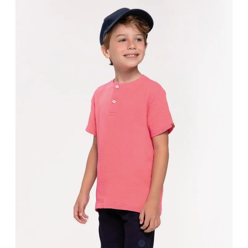 Camisa Infantil Menino Trick Nick Rosa 10