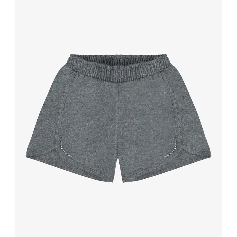 Shorts Infantil Em Moletinho Rovi Kids Cinza 6