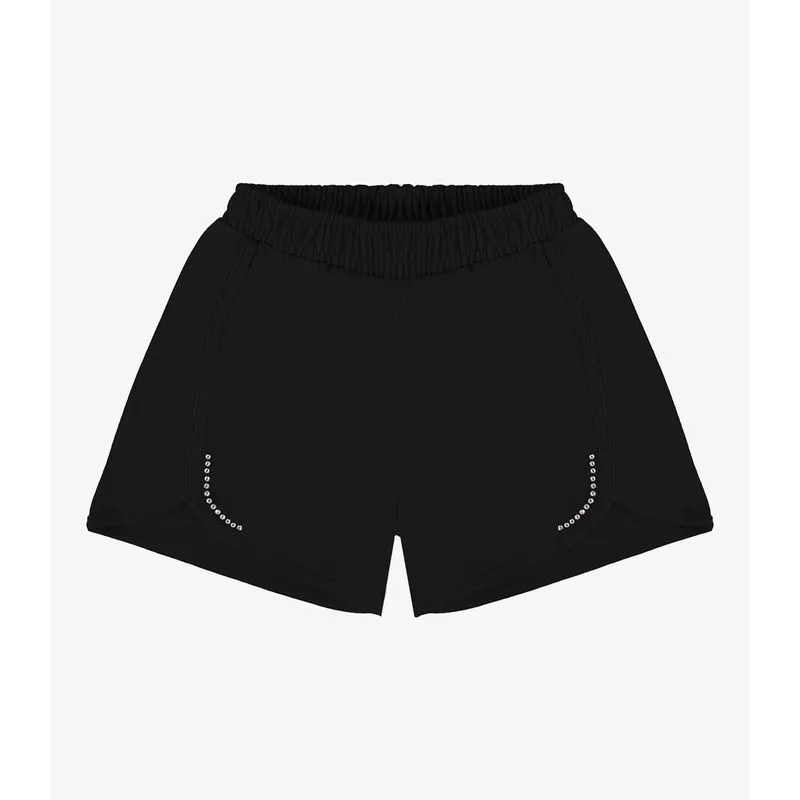 Shorts Infantil Em Moletinho Rovi Kids Preto 14