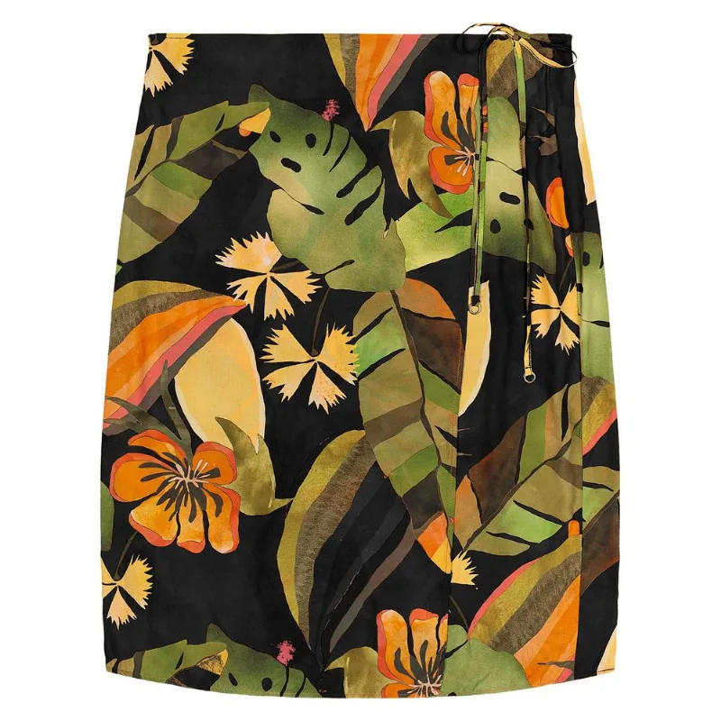 Saia Midi Plus Size Secret Glam Preto Plus G3