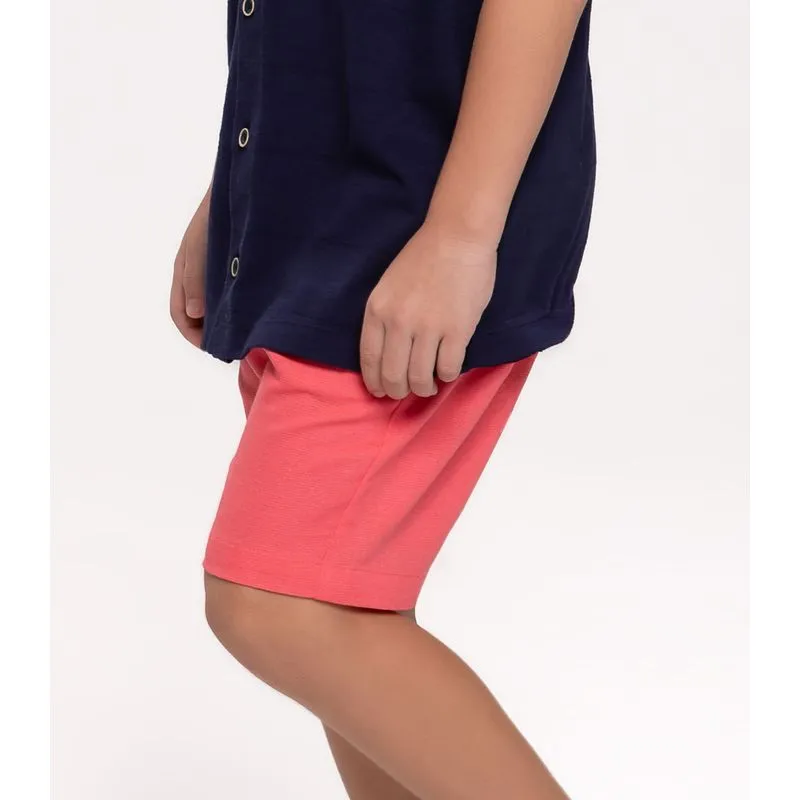 Bermuda Infantil Menino Em Linho Trick Nick Rosa 10