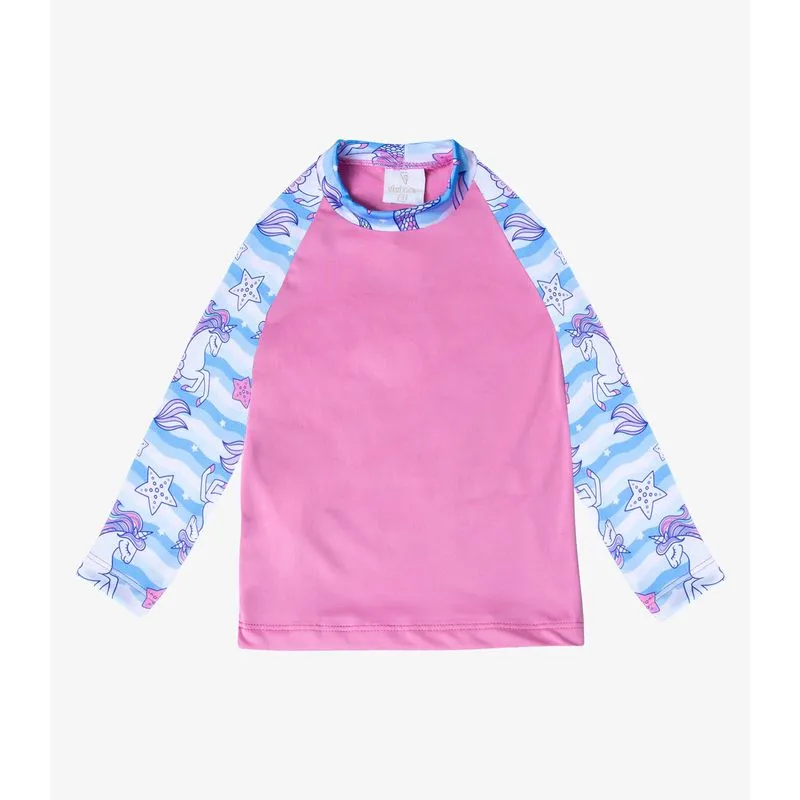 Camiseta Infantil Menina Com Proteção UV Viston Rosa 3