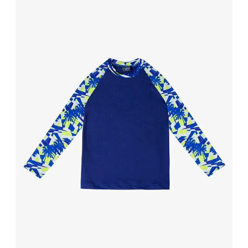 Camiseta Infantil Menino Com Proteção Uv Viston Azul 6