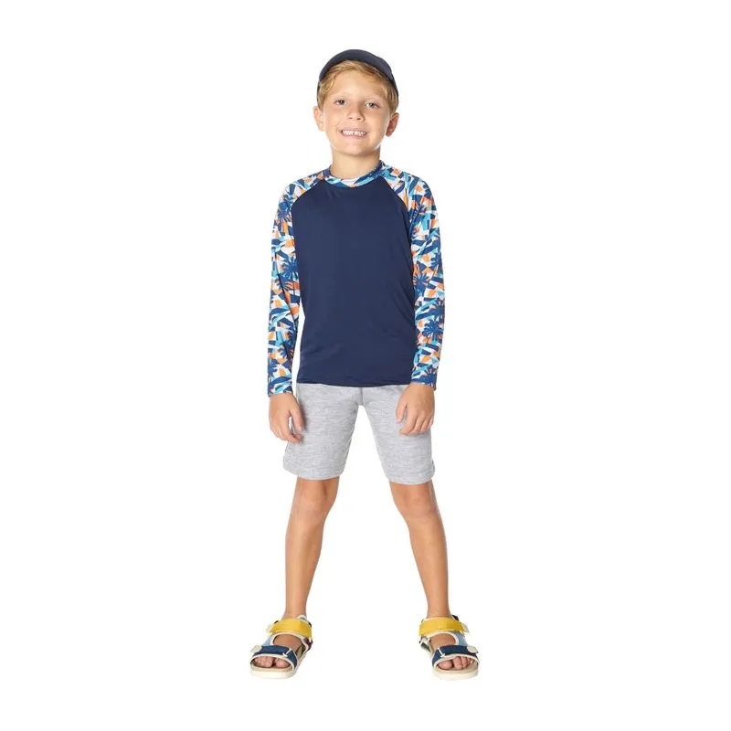 Camiseta Infantil Menino Com Proteção UV Viston Azul 8
