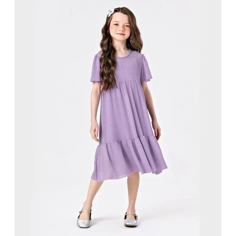 Vestido Midi Com Sobreposicao Trick Nick Roxo 8