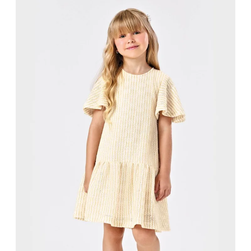 Vestido Infantil Tricot Trick Nick Bege 10