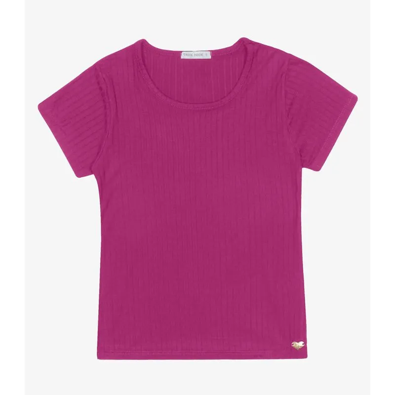 Blusa Infantil Feminina Canelada Trick Nick Roxo 12