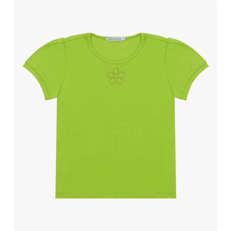 Blusa Infantil Em Ribana Trick Nick Verde 2