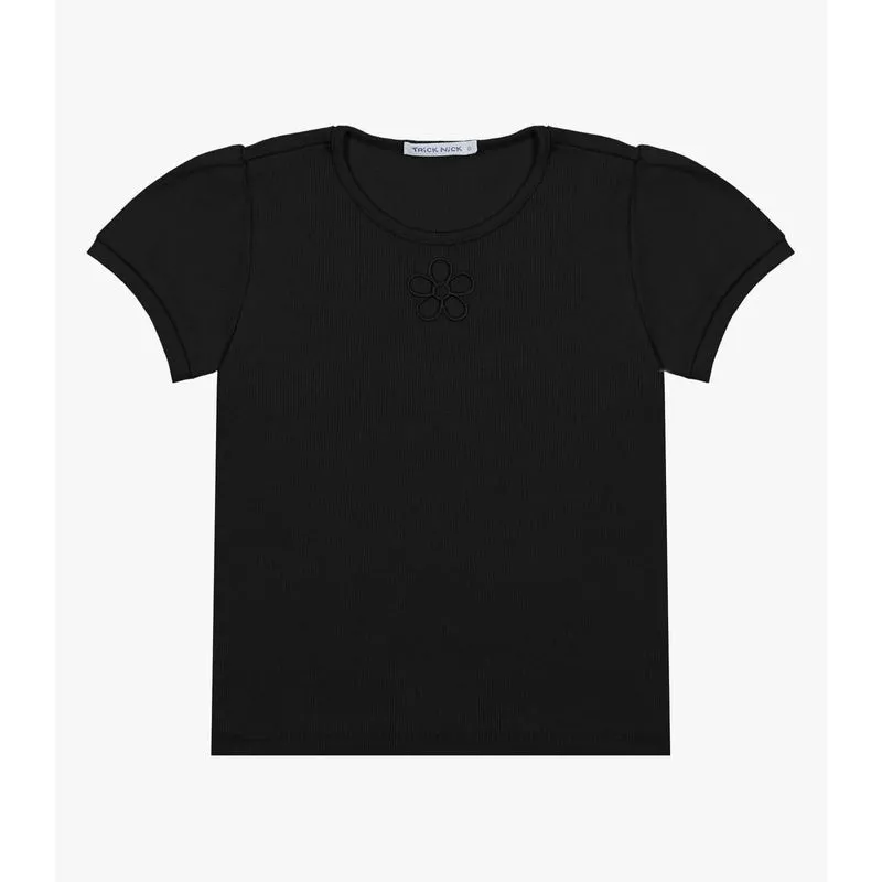 Blusa Infantil Em Ribana Trick Nick Preto 3