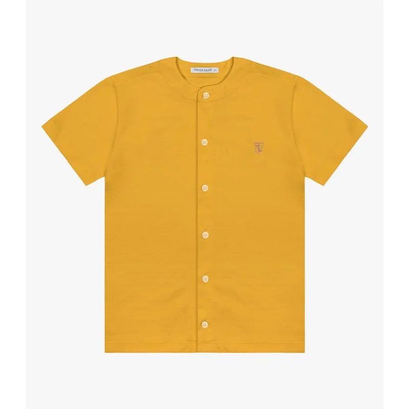Camisa Infantil Em Meia Malha Trick Nick Amarelo 1