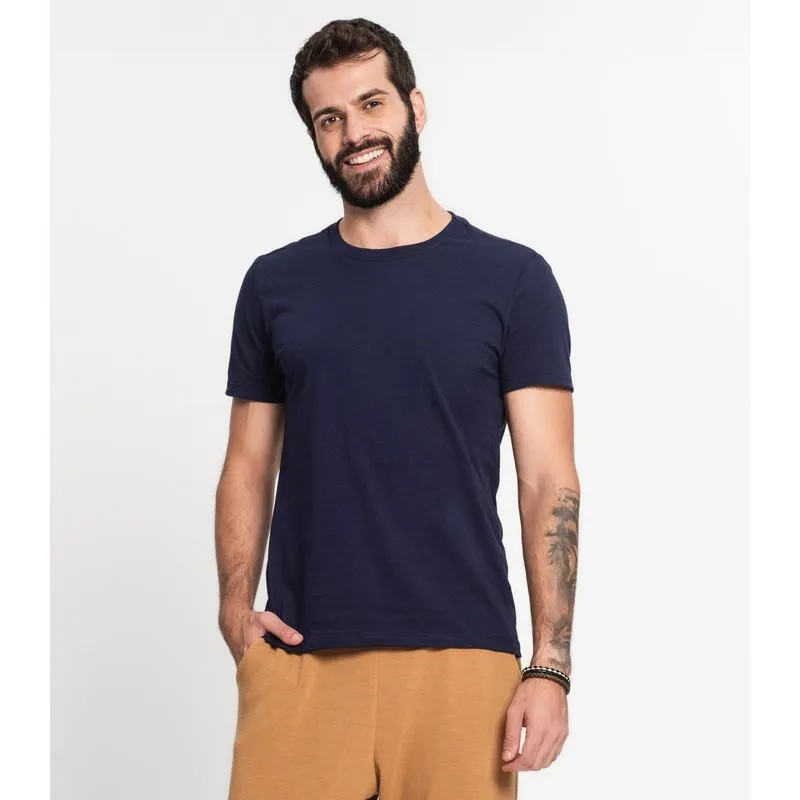 Camiseta Meia Malha Básica Masculina KO Azul GG