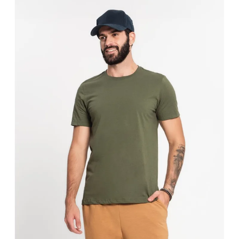 Camiseta Meia Malha Básica Masculina KO Verde GG