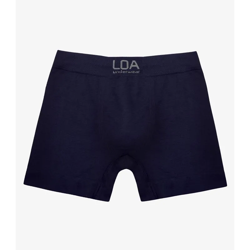 Cueca Boxer Poliamida Seamless Plus Loa Azul Xg