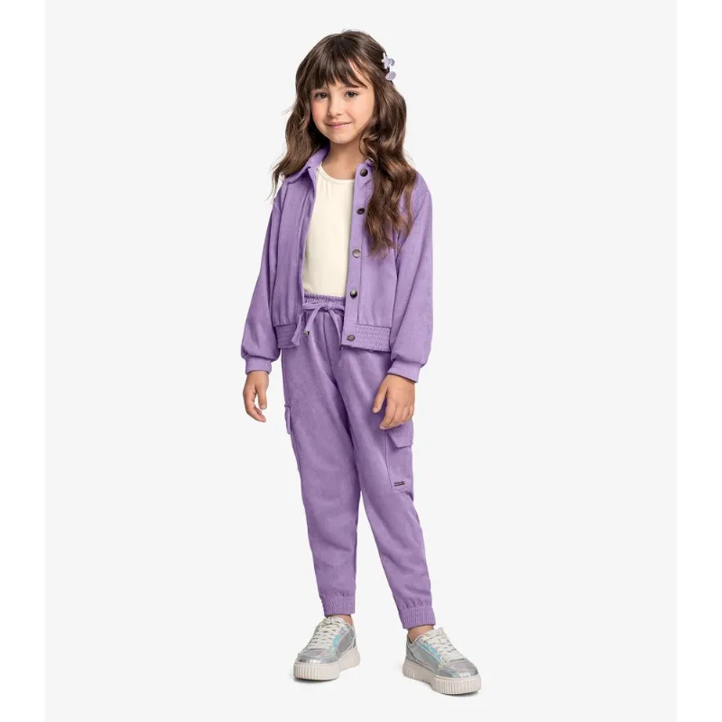 Calça Infantil Menina Jogger Trick Nick Roxo 8