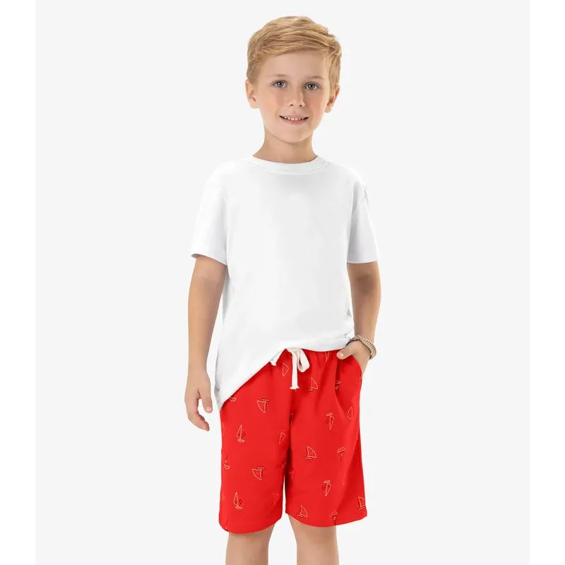 Bermuda Infantil Estampada Rovi Kids Laranja 1