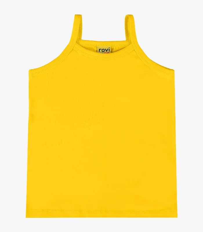 Regata De Alça Infantil Feminina Rovi Kids Amarelo 2