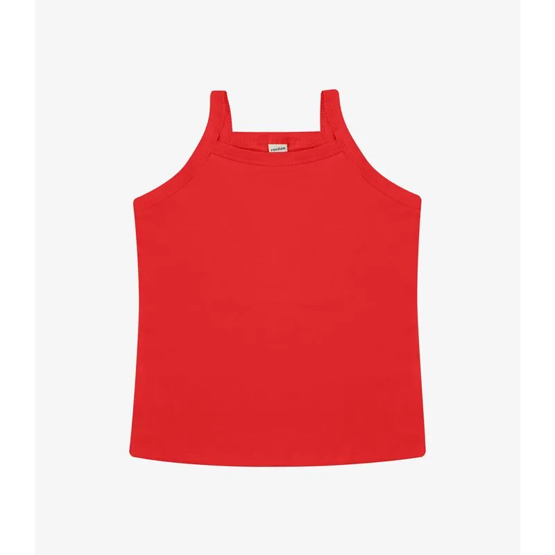 Regata De Alça Infantil Feminina Rovi Kids Vermelho 3