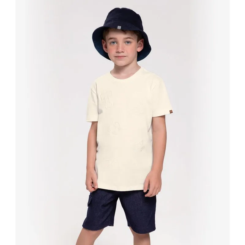 Bermuda Infantil Em Moletinho Trick Nick Azul 1