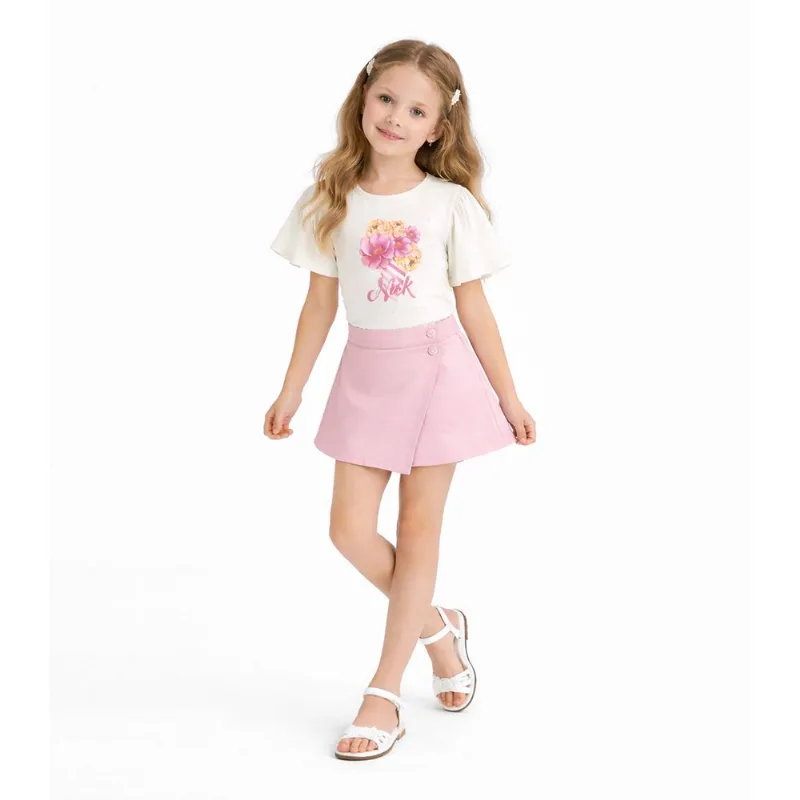 Blusa Infantil Feminina Trick Nick Bege 4