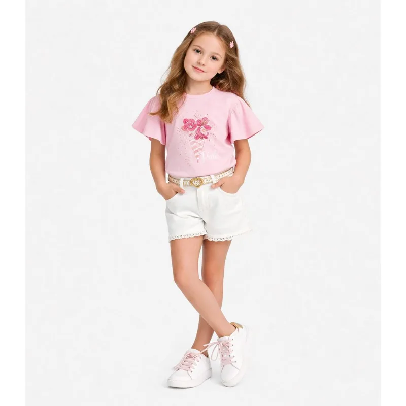 Blusa Infantil Feminina Trick Nick Rosa 4