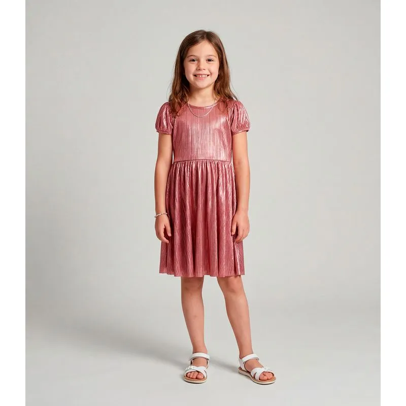 Vestido em Malha Plissada Shiny Trick Nick Unica 12