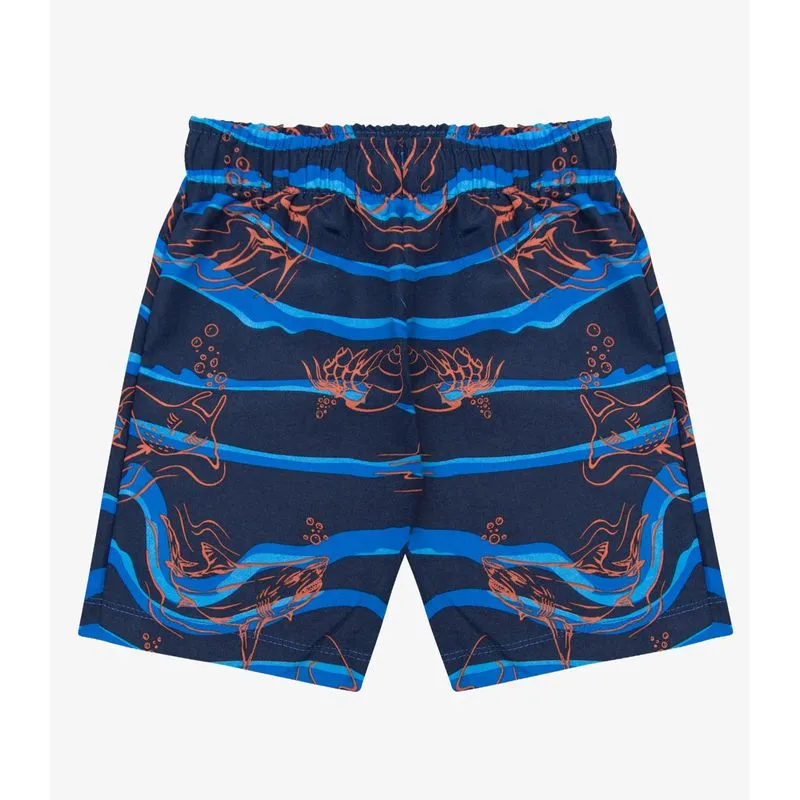 Bermuda Menino Tactel Rovitex Kids Azul 4
