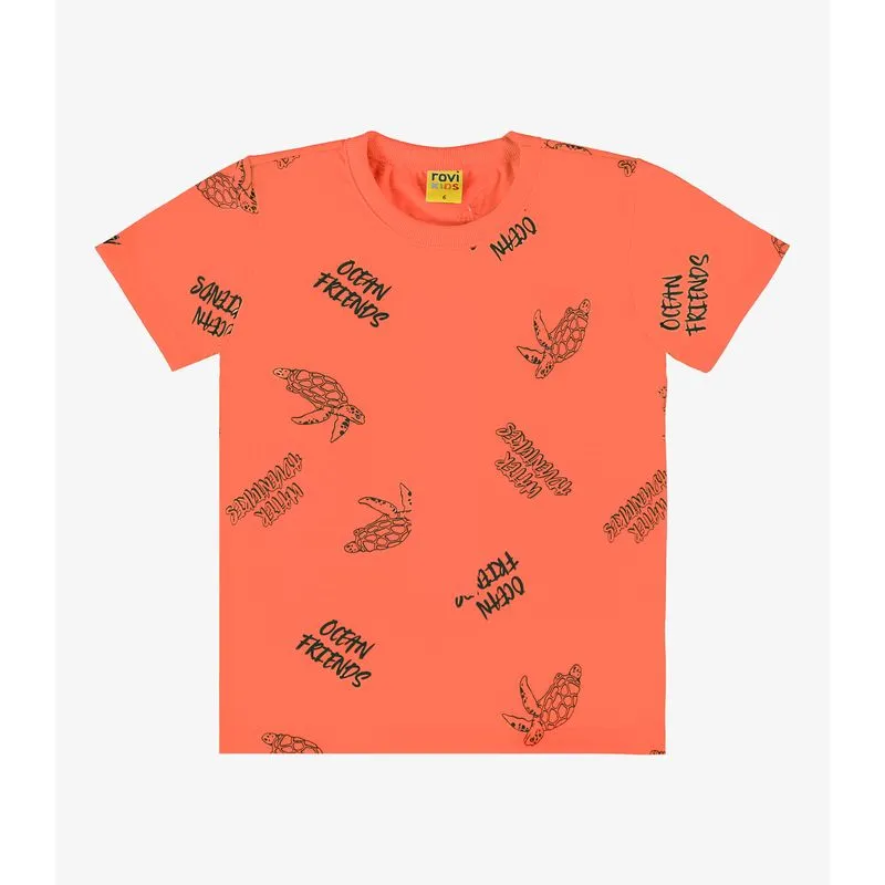 Camiseta Infantil Masculina Rovi Kids Laranja 16