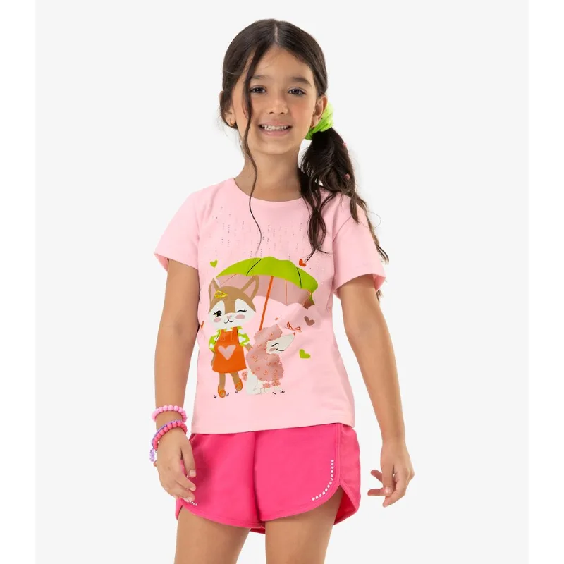 Blusa Infantil Feminina Rovi Kids Rosa 2