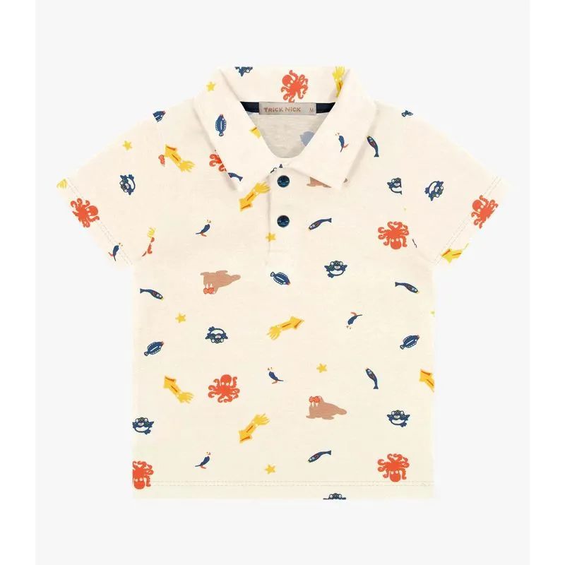 Camisa Polo Infantil Trick Nick Bege 2