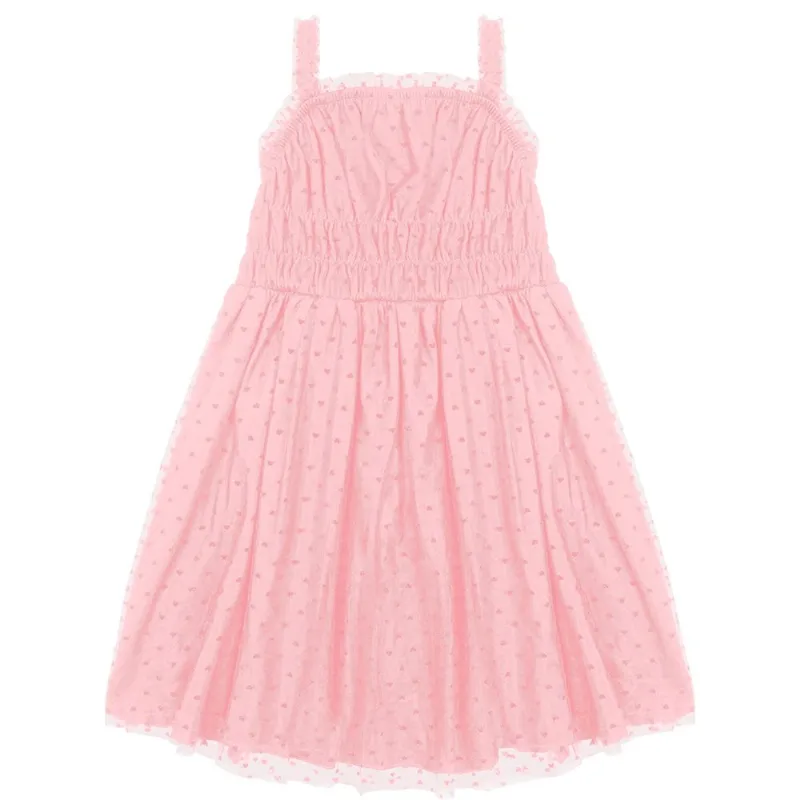 Vestido Infantil Menina Tulê Coração Luxo Trick Nick 4 Ao 14 - Rosa - 12