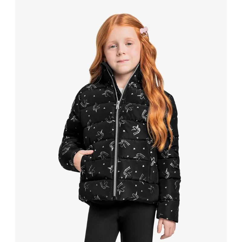 Jaqueta Puffer Infantil Feminina Trick Nick Preto 8